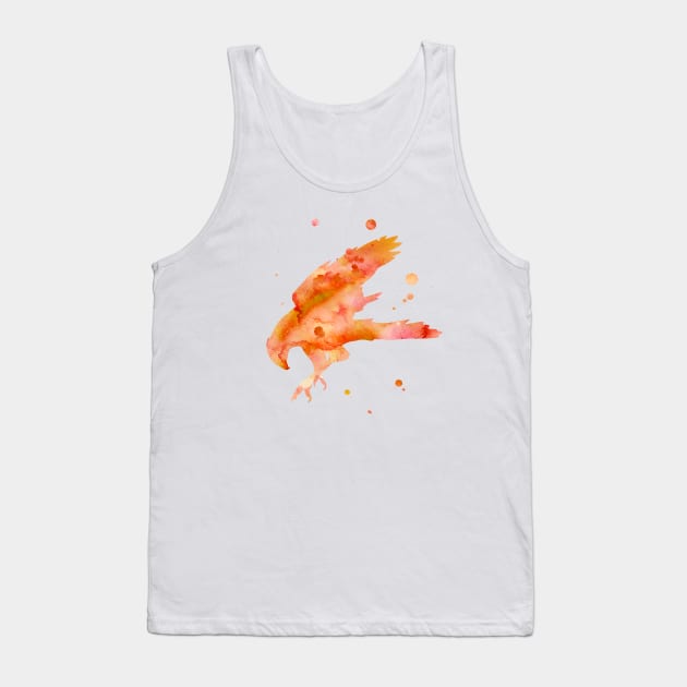 Falcon Watercolor Painting Tank Top by Miao Miao Design